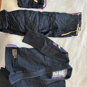 Women's Black and Purple Jiu Jitsu Gi